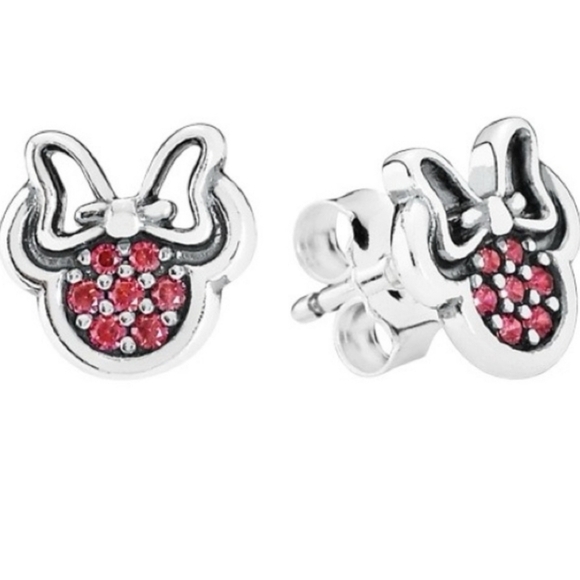 PANDORA - Disney Minnie Mouse Stud Earrings w/ Dust Bag 925 sterling silver - Picture 1 of 1